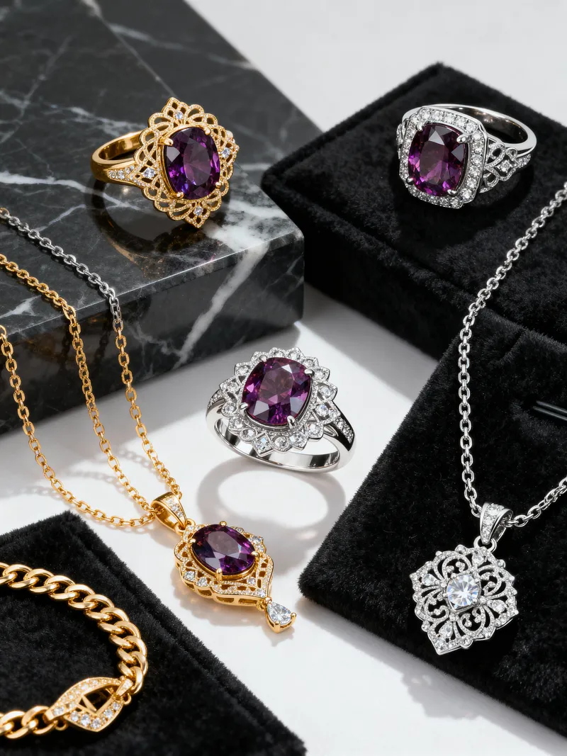 Luxury Jewelry Design with Precious Gemstones