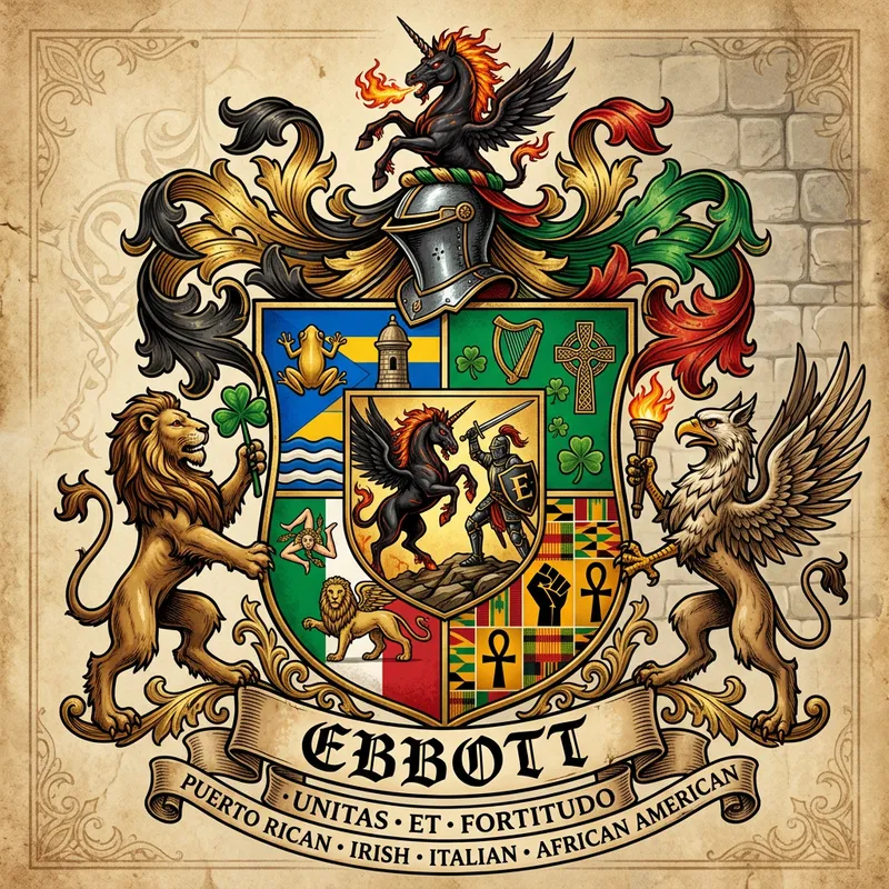 Ebbott Family Crest: A Unique Heritage Design