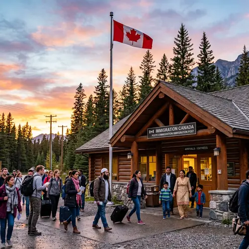 Canadian Immigration Post | Traditional Wooden Architecture
