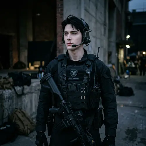 Pale Skin Man with Black Hair | Special Forces Look