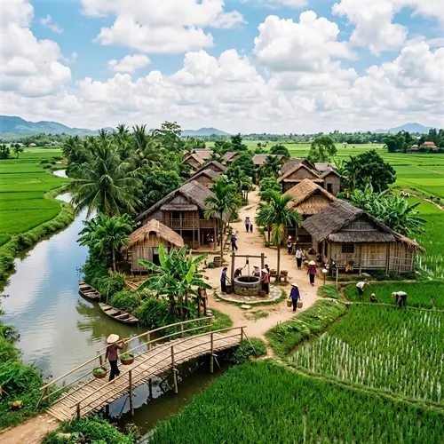 Ancient Village in Vietnam | Traditional Houses & Paddy Fields