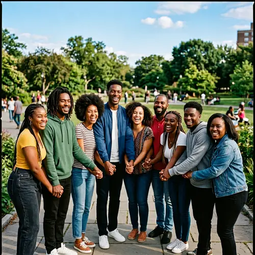 Black People Unity | Diverse Group Holding Hands Happily