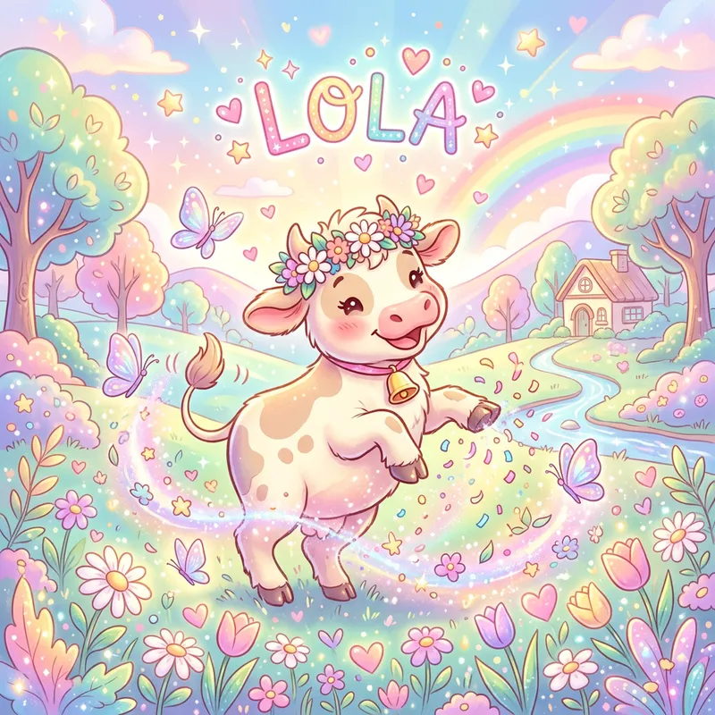 Bright & Cheerful Cow Illustration - Meet Lola Bright & Cheerful Cow Illustration - Meet Lola