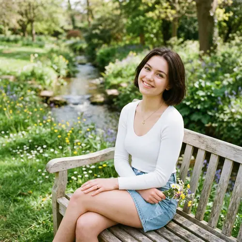 Charming 19-Year-Old Girl in Romantic Setting