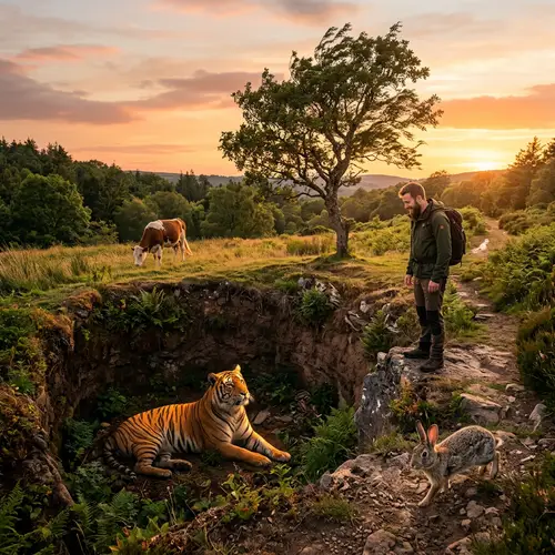 Majestic Tiger in Wilderness - A Captivating Scene
