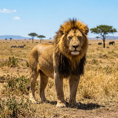 Magnificent Lion in African Savannah | Iconic Wild Creature