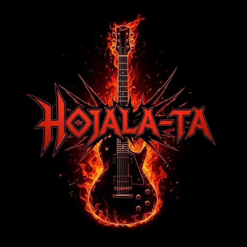 Hojala-ta: Gritty Rock Band Logo Design