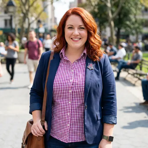 Realistic Image of 30-Year-Old Attractive Redhead Woman - WonderWoman Inspired Look