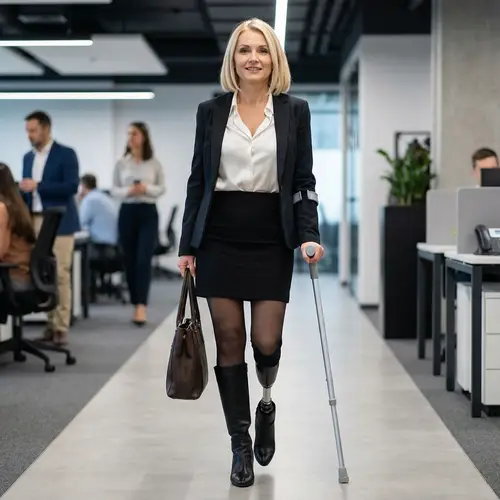 Sophisticated Business Lady in Classy Office Attire