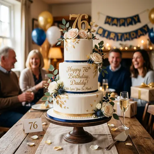 Wonderful Cake for Daddy's 76th Birthday