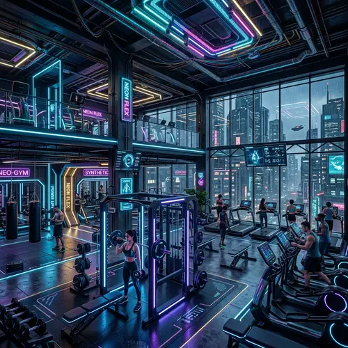 Stunning Cyberpunk Gym Interior Design