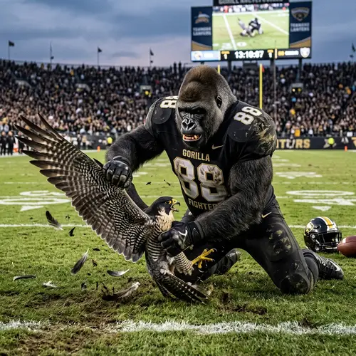 Gorilla vs Falcon: Epic Football Showdown
