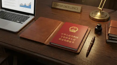 Chinese Occupational Qualification Certificate Display
