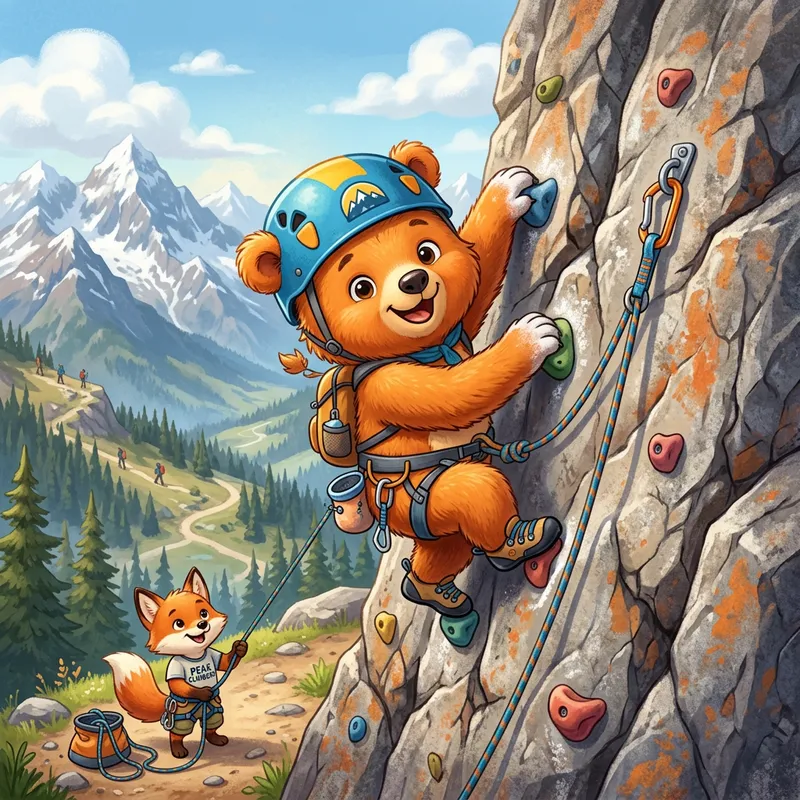 Cute Climbing Mascot: Fun & Adventure
