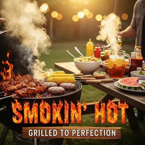 BBQ-Themed Album Cover Design