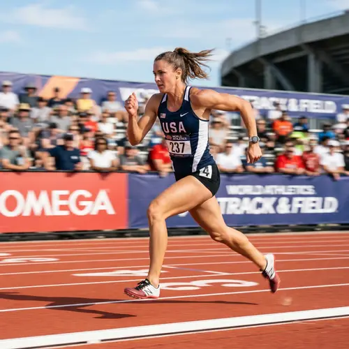 Runner at 8 m/s in 100-Meter Sprint