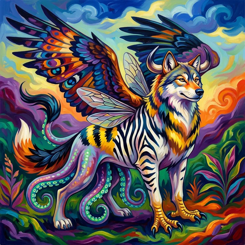 Vivid Fantasy Animal: Wolf, Bull, Butterfly, Raven & More Vivid Fantasy Animal: Wolf, Bull, Butterfly, Raven & More