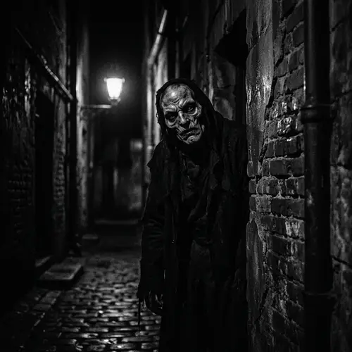 Eldritch Horror Humanoid in Shadows: Chilling Surreal Entity