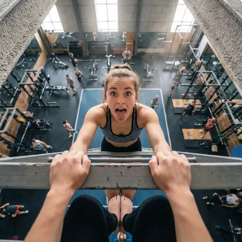Shrunken Perspective in a Gym: Unique Viewpoint