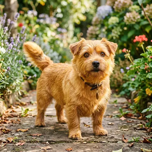 Charming Small Dog with Honey-Colored Fur
