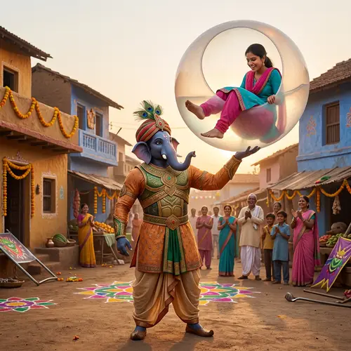 Elephant-Headed Superhero Saves Village with Unique Sphere