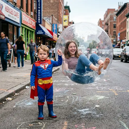 Superhero Toddler Boy Saves Teen Girl with Water-Filled 'Diaper'