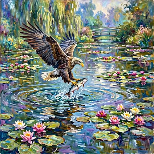 White Tailed Eagle Painting by Claude Monet