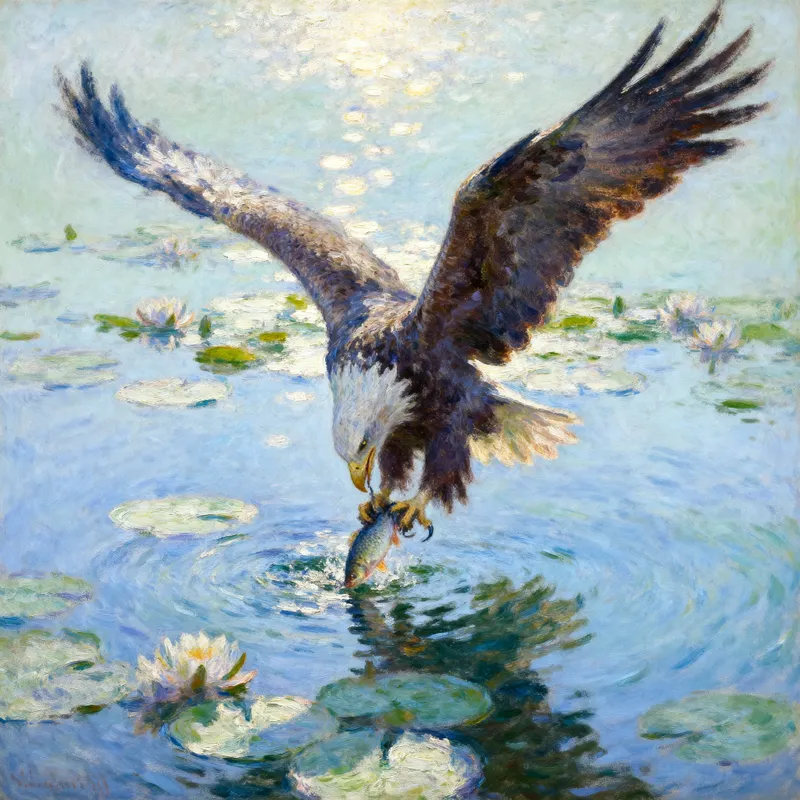 White Tailed Eagle Painting by Claude Monet