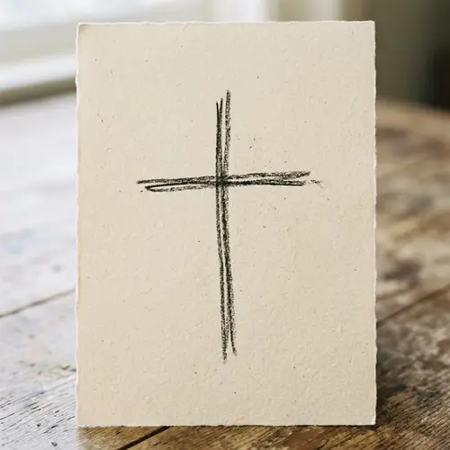 Minimalist Hand-Drawn Cross Design