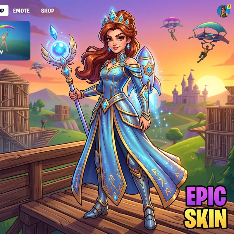 Fortnite Princess Skin: Royally Elegant Character with Auburn Hair