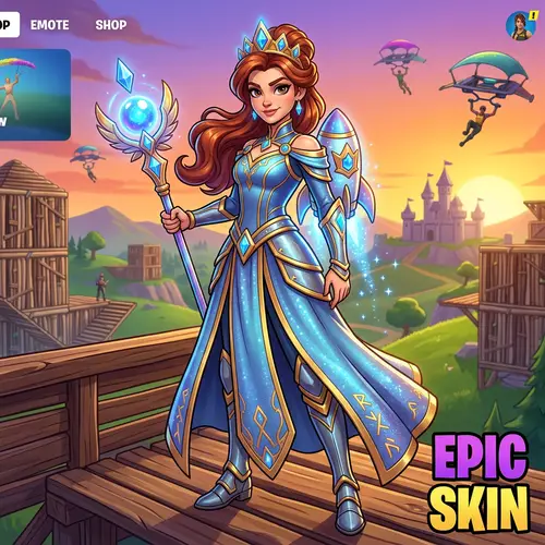 Fortnite Princess Skin: Royally Elegant Character with Auburn Hair