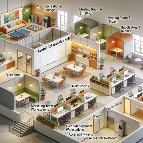 Innovative Open Floor Plan Design for Teams