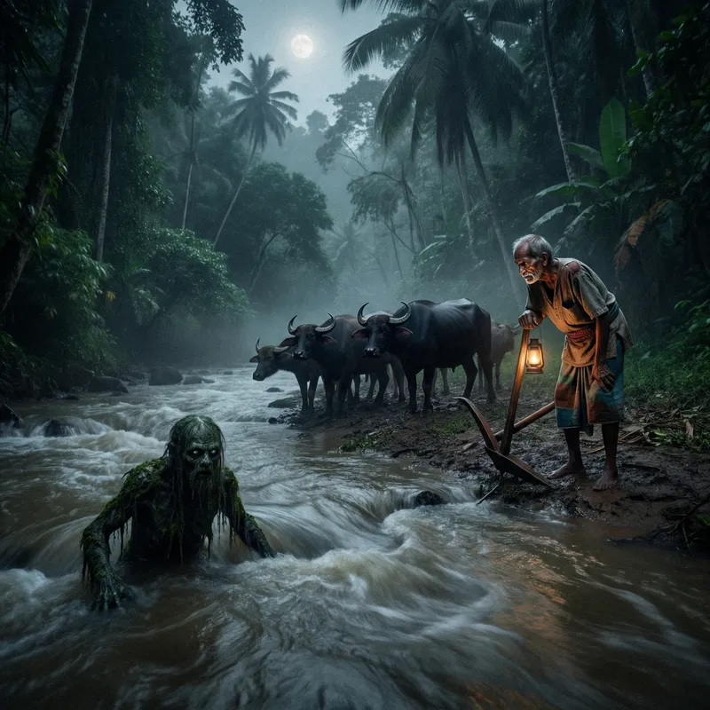 Spooky Jungle Night with Mystical Creatures