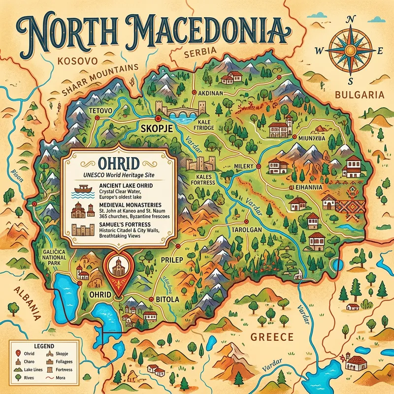 Exciting Map of Ohrid on North Macedonia: Discover the Details