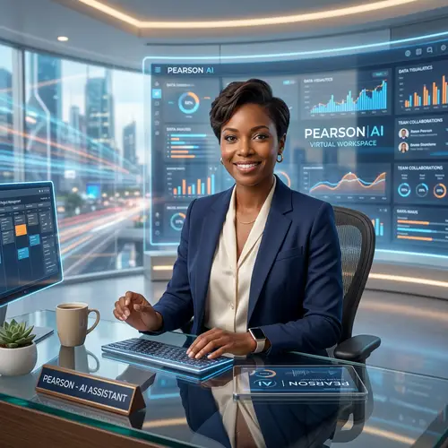 Virtual AI Office: Smart & Attractive Female Pearson