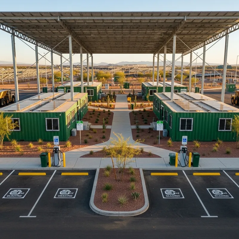 Energy-Efficient Desert Mining Camp Design