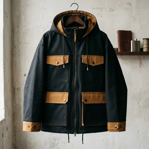 Boxy Black and Bronze Jacket for Modern Style