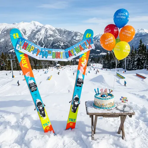 14th Birthday Twintip Freestyle Park Skiing Celebration