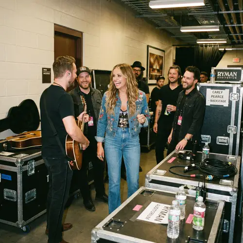 Carly Pearce Backstage at a Concert
