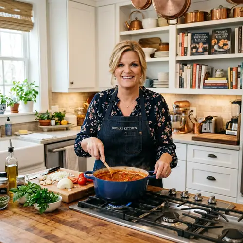 Trisha Yearwood Cooking in Her Kitchen