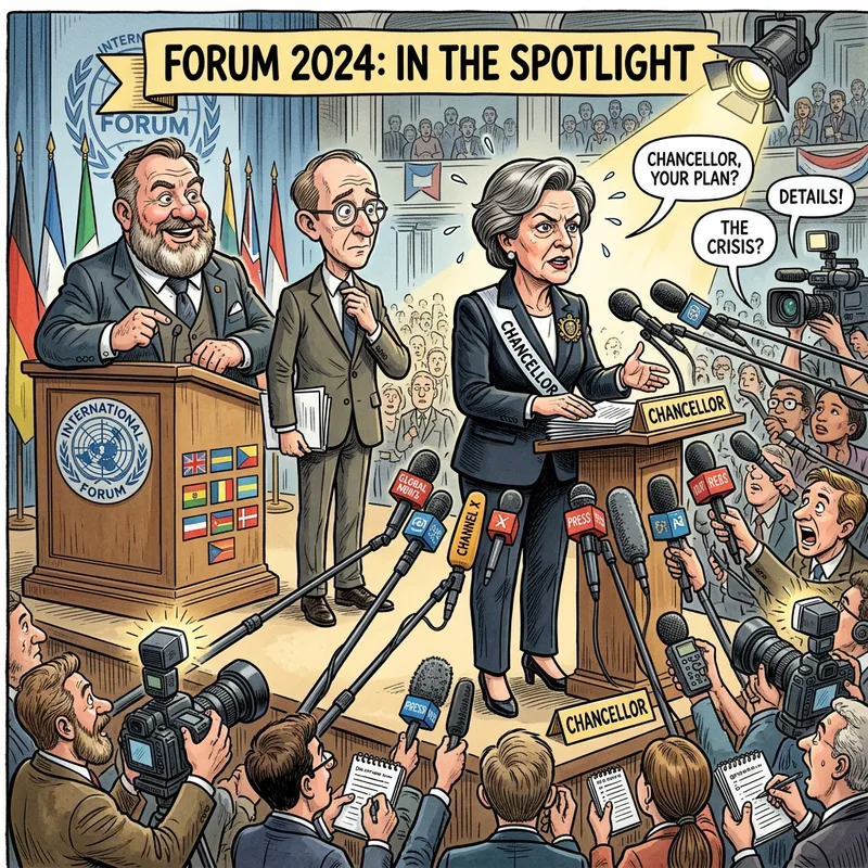 Political Figures Cartoon: Chancellor Spotlight
