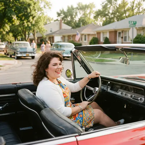 1960s Americana: Retro Model in Plymouth Fury