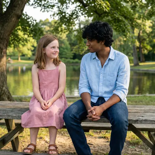 Young Girl Falling in Love with Androgynous Guy