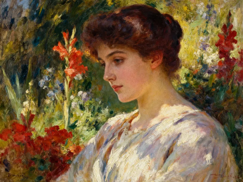 Vibrant Traditional Oil Painting with Rich Textures