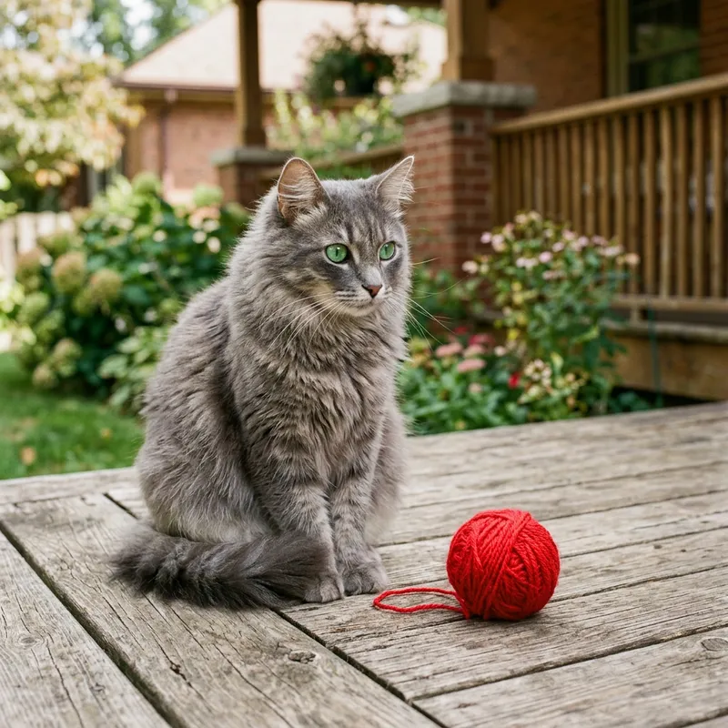 Adorable Grey Cat with Beautiful Eyes - Captivating Feline Charm