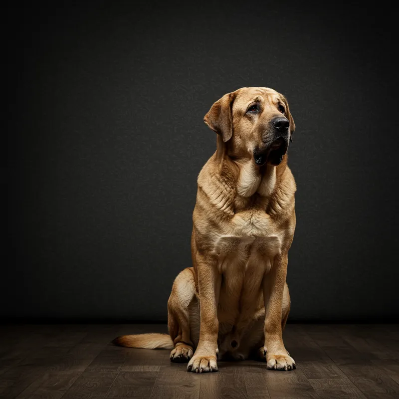 4K Dark Wallpaper of Spanish Mastin Dog