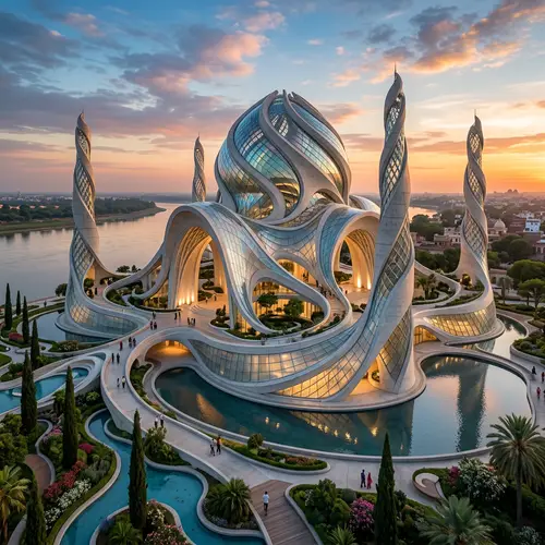 Taj Mahal Reimagined in Zaha Hadid Style