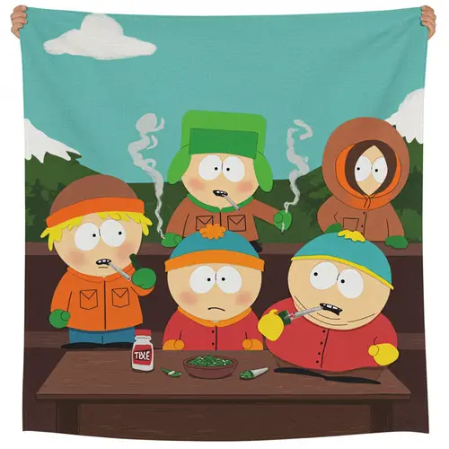 South Park Towel Cover Art – Smoking Cannabis