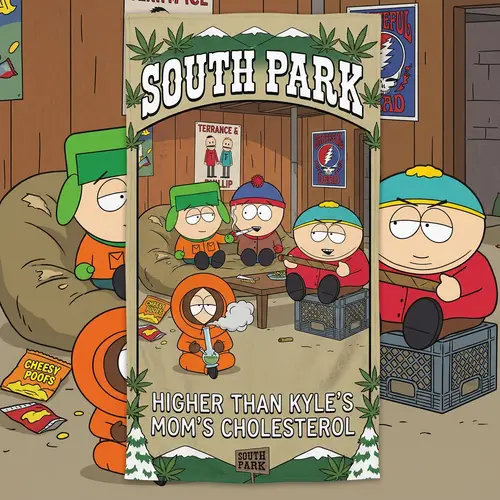 South Park Towel Cover Art – Smoking Cannabis