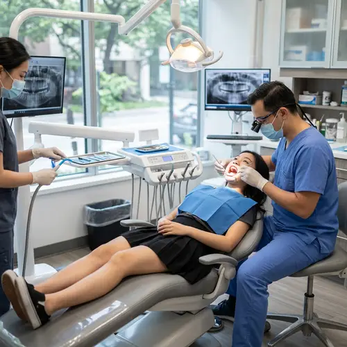 Dental Treatment for Young Asian Girl